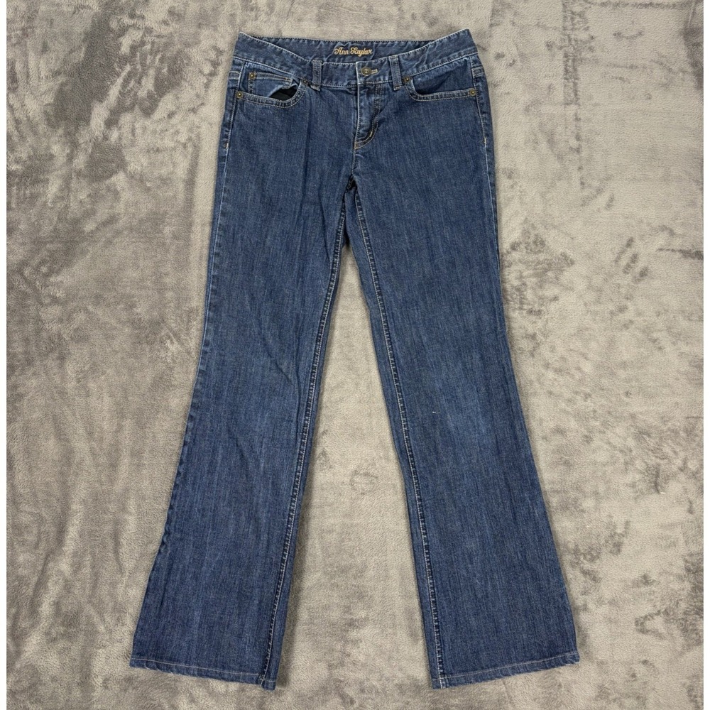 Ann Taylor Modern Fit Lindsay Waist Jeans Medium Blue Straight Size 2